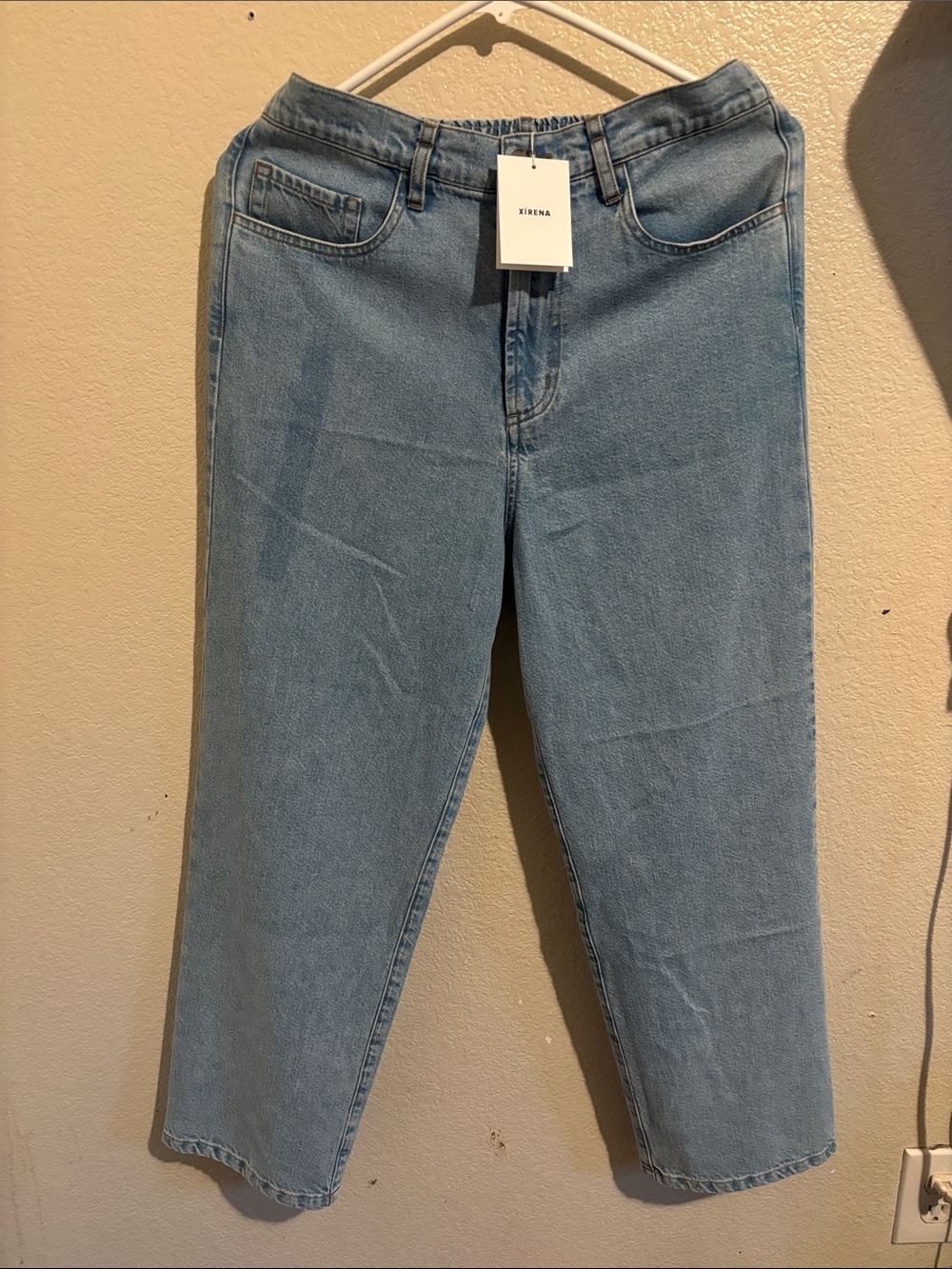 Women's Light Blue High-Rise Straight Jeans